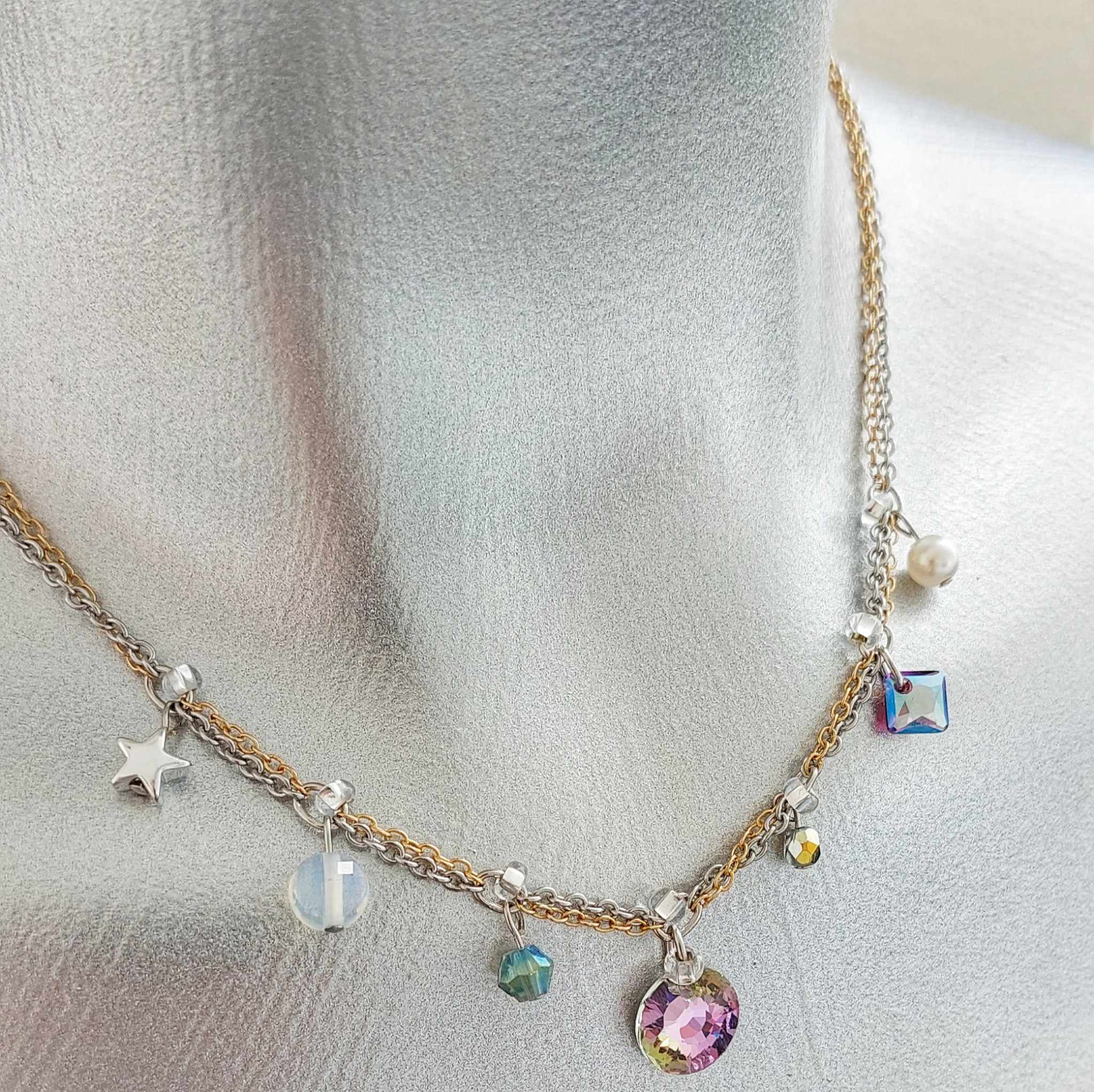 Swarovski Crystal Penélope Cruz MoonSun Clear Necklace, Rose Gold-Tone |  REEDS Jewelers