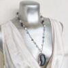 Frost & Starlight Collection - Frozen Agate Pendant Necklace - Image 2