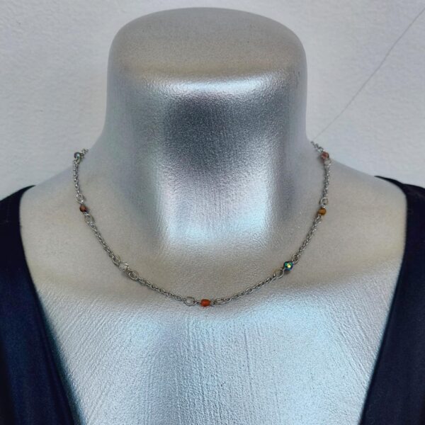 Mocha Mousse - Glimmer - Crystal Necklace