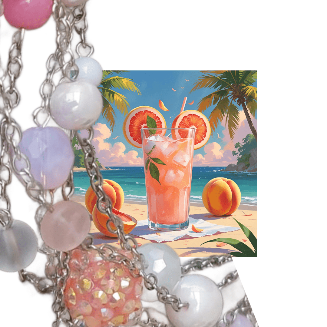 Statement Collection - Peachy Breeze – Six Strand Necklace - Image 2