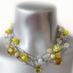 Statement Collection - Golden Pear Spritz - Six Strand Necklace