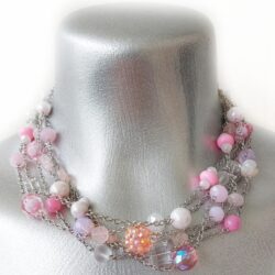 Statement Collection - Peachy Breeze –  Six Strand Necklace