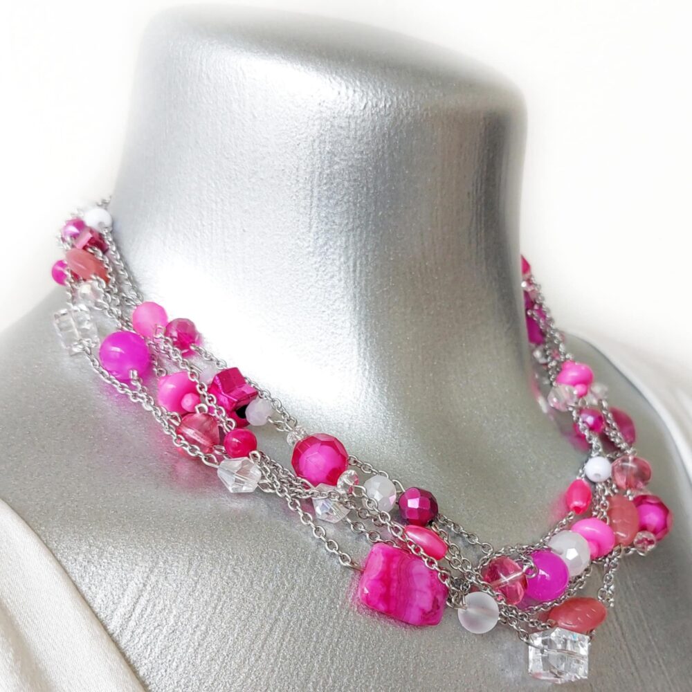 Statement Collection - Berry Frost Kiss – Six Strand Necklace - Image 3