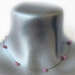 Vintage Julz - circa 1999 - Floating Necklace - Baby Pink