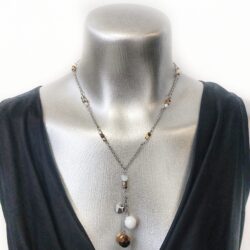 Winter Couture Atelier Collection - Snowlit Metals - Graduated Drop Necklace