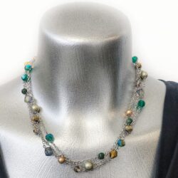Winter Couture Atelier Collection - Winter Evergreen - Three Strand Necklace