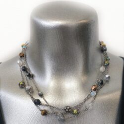 Winter Couture Atelier Collection - Snowlit Metals - Three Strand Necklace