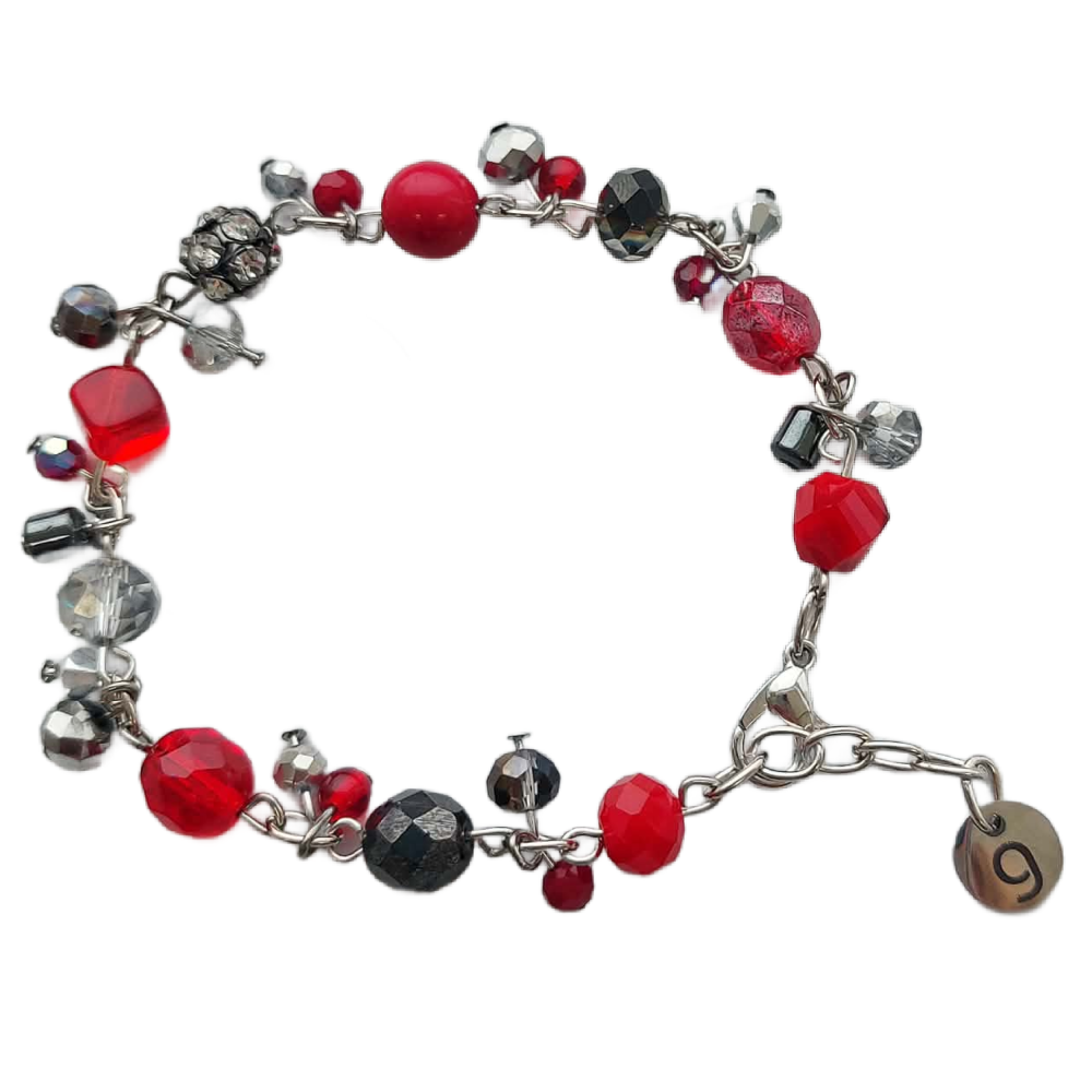 Winter Couture Atelier Collection - Red Velvet Tinsel - Bijoux Bracelet