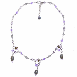 glamjulz Luxe Collection - Labradorite Twilight Droplet Necklace