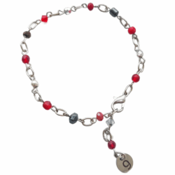 Winter Couture Atelier Collection - Red Velvet Tinsel - Dainty Beaded Bracelet