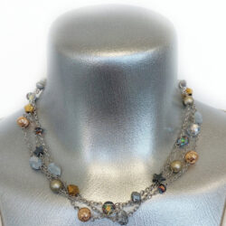 glamjulz Silver Collection - Three Strand Necklace