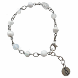 The Blank Canvas Collection - Pale Sky Beaded Link Bracelet