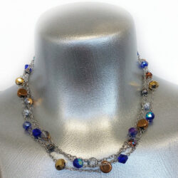 glamjulz Blue Collection - Three Strand Necklace