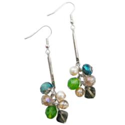 Evergreen Elegance Collection - Ever After Glow - Cluster Drop Earrings