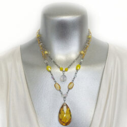 Sunny Days - Zest for Life - Layered Crystal Pendant Necklace