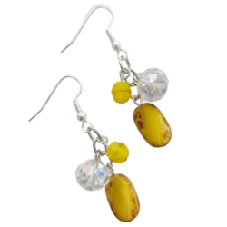 Sunny Days - Limoncello Luxe - Three Bead Earrings