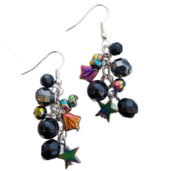 Dark Side of The Moon Collection - Velvet Orbit - Chunky Chain Earrings