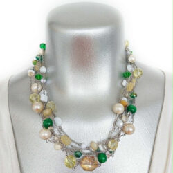 Colour Pop Collection - The Green Goddess - Six Strand Necklace