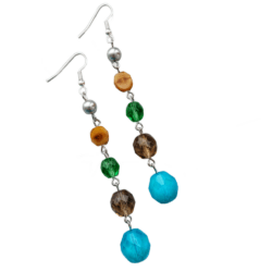 Oxygenless Blue - Long Drop Earrings