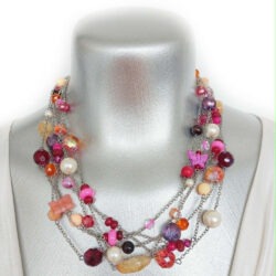 Colour Pop Collection - The Berry Blast - Six Strand Necklace