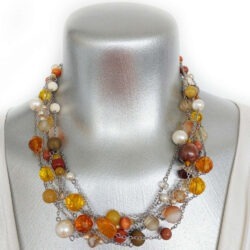 Colour Pop Collection - The Sunset Squeeze - Six Strand Necklace