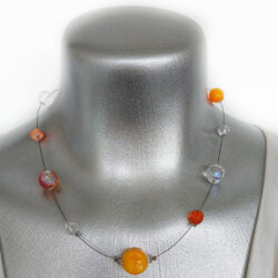 Orange Crush Collection -Neon Nostalgia- Beaded Necklace