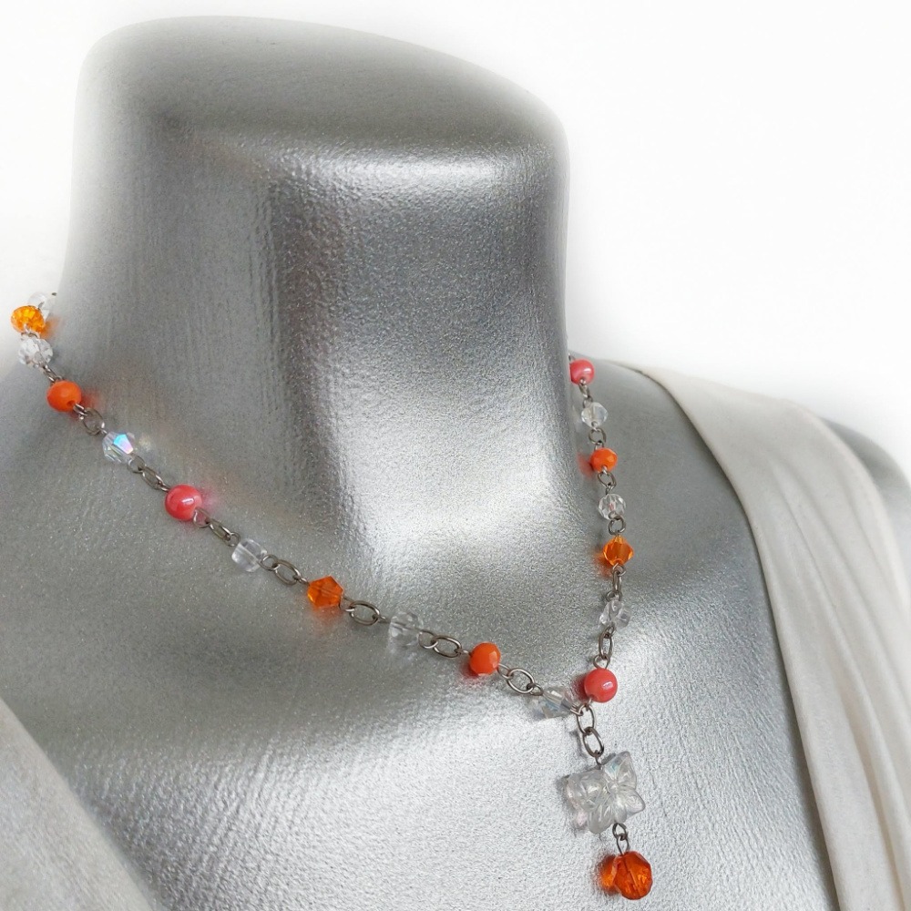 Orange Crush Collection -Hazy Horizon- Butterfly Necklace - Image 2