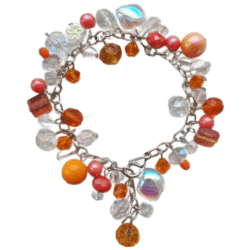 Orange Crush Collection - Dreaming in Orange - Chain Long Strand Bracelet