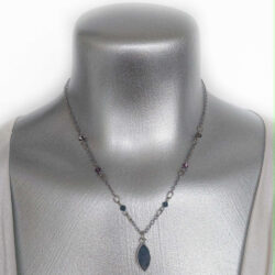 Portals To Wonderland - Curiouser Navy Necklace