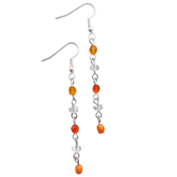Orange Crush Collection - Retro Dollhouse - Delicate Long Earrings