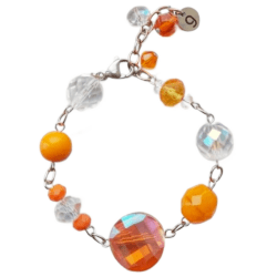 Orange Crush Collection - Vintage Velvet - Chain Link Bracelet