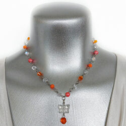 Orange Crush Collection -Hazy Horizon- Butterfly Necklace