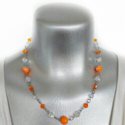 Orange Crush Collection -Solar Sparkle- Beaded Necklace