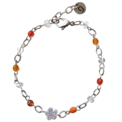 Orange Crush Collection - Beach Towel Babe - Dainty Flower Bracelet