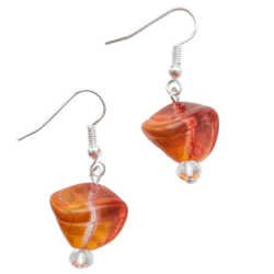 Orange Crush Collection - Citrus Swirl - Single Drop Earrings