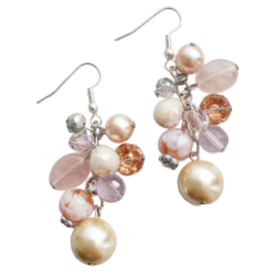 The Motherline Collection - The Gentle Heart - Pearl Drop Cluster Earrings