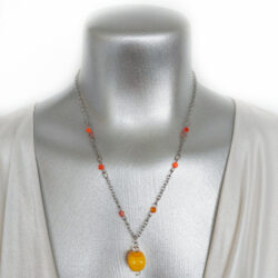 Orange Crush Collection -Poolside Pop- Drop Necklace