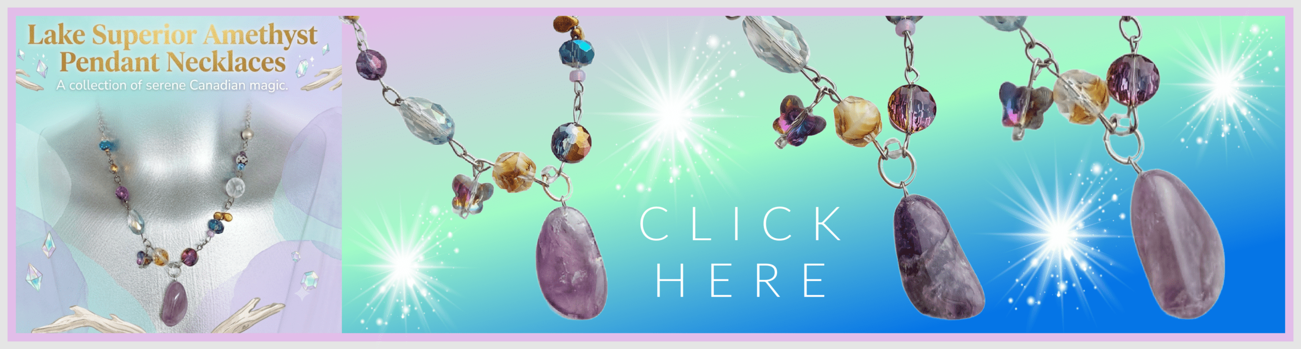 Amethyst Pendant Necklaces - Lake Superior