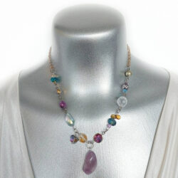Lake Superior Collection - Amethyst Pendant Necklace - 13