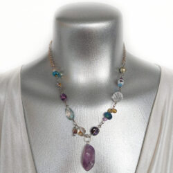 Lake Superior Collection - Amethyst Pendant Necklace - 8