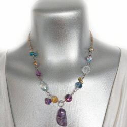 Lake Superior Collection - Amethyst Pendant Necklace - 9