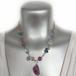 Lake Superior Collection - Amethyst Pendant Necklace - 6