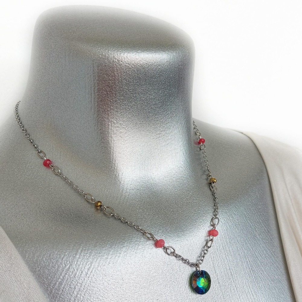 Stranded in Paradise - Melting Molten - Swarovski™ Pendant Drop Necklace - Image 2
