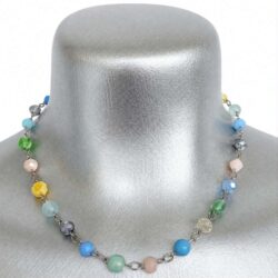 57 & Still Spinning - 26 - Blue Skies Ahead - Beaded Necklace