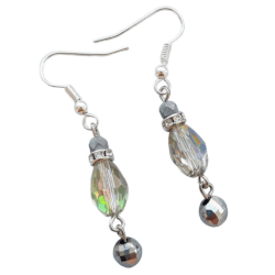 Perseid - Starfall - Rhinestone Drop Earrings