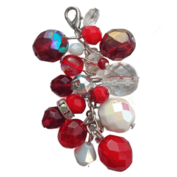 Sample Sale - Cluster Pendant in Red, White & Clear