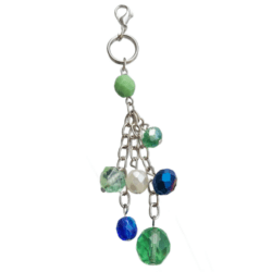 Sample Sale - Split Cluster Pendant in Green & Blue