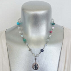 Sample Sale - Chinese Happiness Symbol Gemstone Necklace