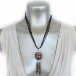 The Steampunk Collection - The Beautiful Machine - Ribbon Drop Necklace