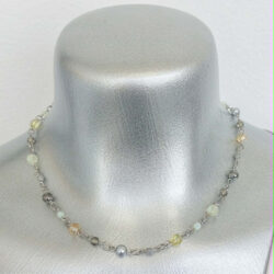 Sample Sale -  Sunshine Yellow & Grey Beaded Necklace